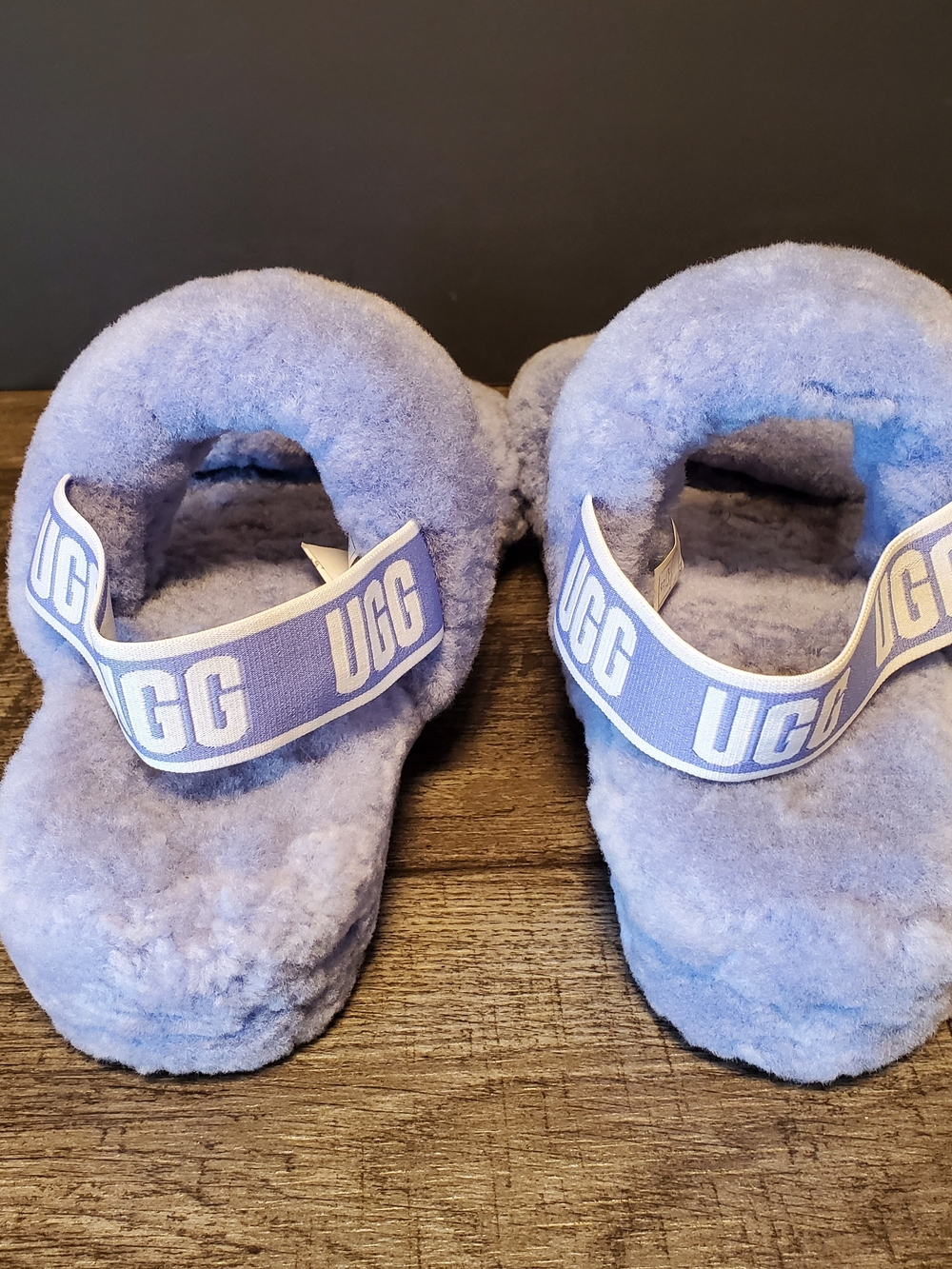 UGG Women's Fluff Slide Sandal - Lavender Shearling - Picture 3 of 5